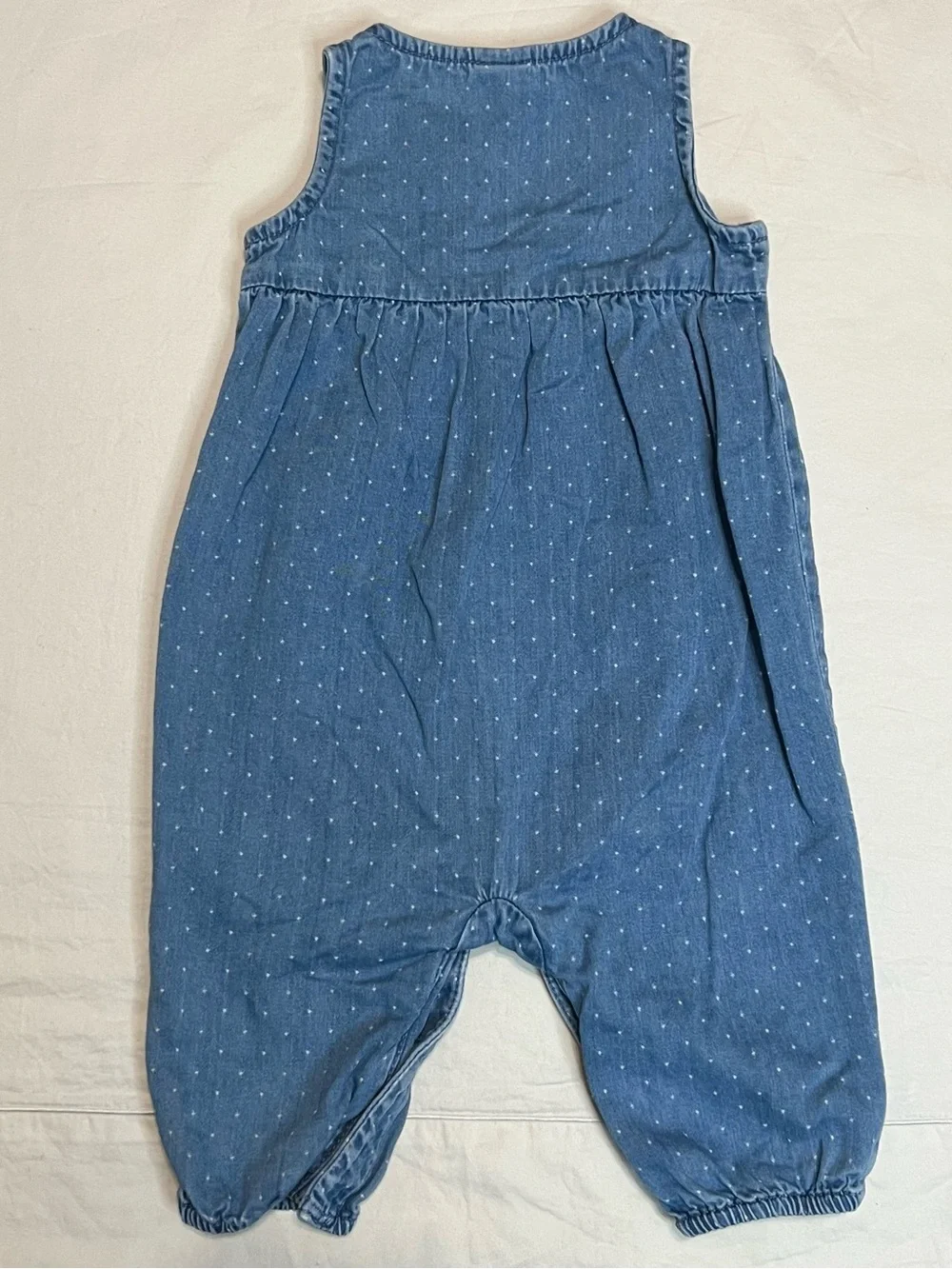 GAP Blue Dot Denim Romper